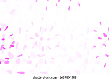 Light Purple, Pink vector background with bubbles. Modern abstract illustration with colorful water drops. Pattern for textures of wallpapers.