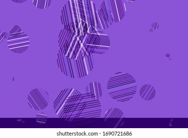 Light Purple, Pink vector background with bubbles. Glitter abstract illustration with blurred drops of rain. Pattern for futuristic ad, booklets.