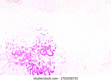 Light Purple, Pink vector background with bent lines. A completely new colorful illustration in simple style. Pattern for your business design.