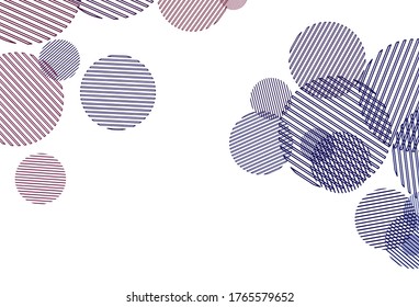 Light Purple, Pink vector background with bubbles. Blurred decorative design in abstract style with bubbles. Pattern for beautiful websites.