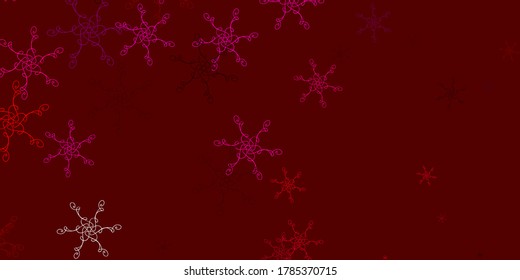 Light Purple, Pink vector background with lines. Gradient illustration in simple style with bows. Pattern for websites, landing pages.