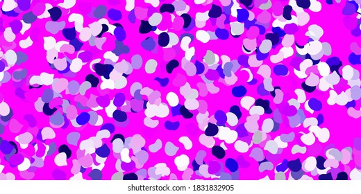 Light purple, pink vector background with random forms. Colorful illustration with simple gradient shapes. Background for cell phones.