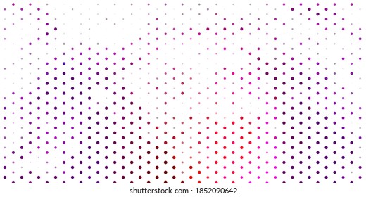 Fondo vector claro púrpura y rosa con burbujas. Resumen de discos coloridos sobre un fondo de degradado simple. Patrón para sitios web.