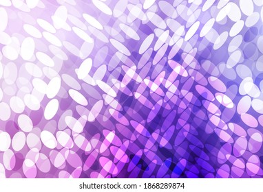 Light Purple, Pink vector background with bubbles. Illustration with set of shining colorful abstract circles. Pattern for textures of wallpapers.