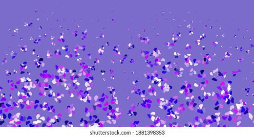 Light purple, pink vector background with random forms. Colorful illustration with simple gradient shapes. Smart design for your business.
