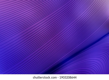 Light Purple, Pink vector background with wry lines. Modern gradient abstract illustration with bandy lines. Elegant pattern for a brand book.