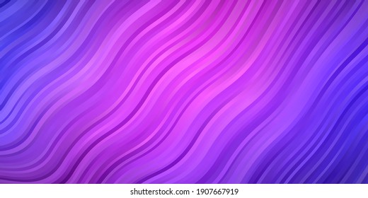 Light Purple, Pink vector background with lines. Colorful illustration with curved lines. Design for your business promotion.