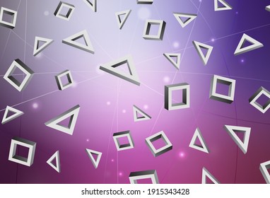 Light Purple, Pink vector background with rectangles. Abstract gradient illustration with rectangles. Pattern for busines ad, booklets, leaflets