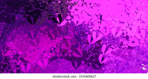 Light Purple, Pink vector background with polygonal forms. Outstanding abstract illustration with range of colorful triangles. Design for your wallpapers.