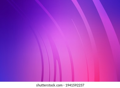 Púrpura claro, fondo vectorial rosado con líneas irregulares. Ilustración colorida brillante en un estilo de curva simple. Nueva composición para tu libro de marcas.