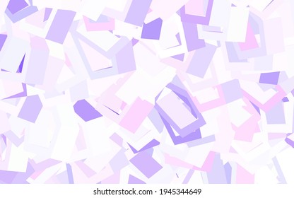 Light Purple, Pink vector background with hexagons. Abstract illustration with colorful hexagons. Pattern for landing pages.