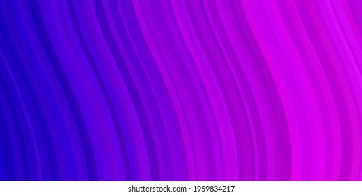 Light Purple, Pink vector background with wry lines. Colorful illustration, which consists of curves. Pattern for commercials, ads.