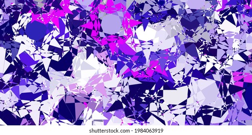 Light Purple, Pink vector background with polygonal forms. Simple design in abstract style with triangles, lines. Start design for insperarion.