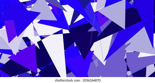 Light Purple, Pink vector background with polygonal forms. Web material illustration with colorful abstract triangles. Template for commercials.