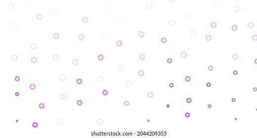 Fondo vector claro púrpura y rosa con burbujas. Ilustración abstracta moderna con formas de círculo coloridas. Patrón para sitios web.