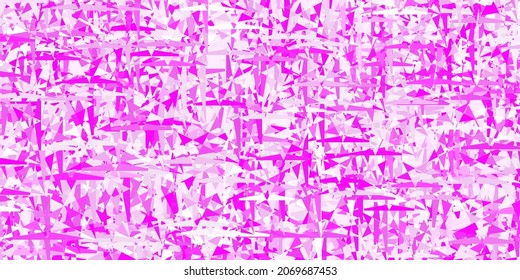 Hellviolett, rosafarbener Vektorhintergrund mit polygonalem Stil. Schöne Illustration mit Dreiecken im Naturstil. Modernes Design für Ihre Visitenkarte.