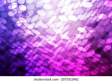 Light Purple, Pink vector background with spots. Abstract illustration with colored bubbles in nature style. Pattern for beautiful websites.