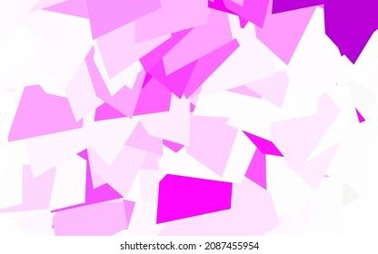 Light Purple, Pink vector background with polygonal style. Decorative design in abstract style with triangles. Best smart design for your business.