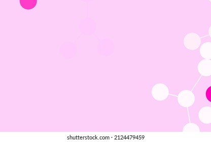 Light Purple, Pink vector background with forms of artificial intelligence. Colorful design in simple style with AI links. Pattern for  poster, banner of technology.