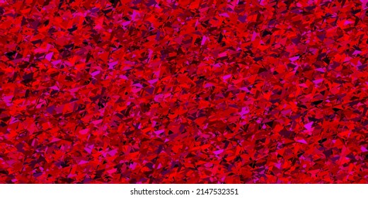Púrpura claro, fondo vector rosado con triángulos. Ilustración de gradiente abstracta con triángulos. Fondo para un teléfono móvil.