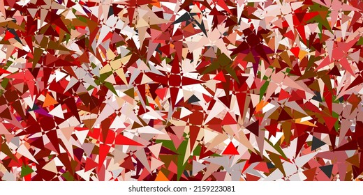 Light Purple, Pink vector background with triangles. Magnificent abstract illustration with triangular shapes , forms. Start design for insperarion.