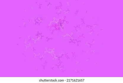 Púrpura claro, fondo vector rosado con formas de inteligencia artificial. Ilustración brillante con formas de IA en una plantilla abstracta. Patrón de ciencia, diseños futuristas.