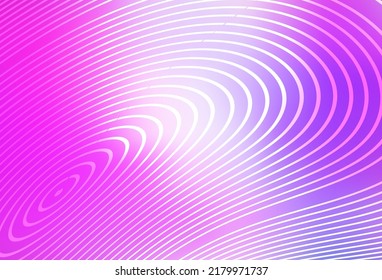 Light Purple, Pink vector background with wry lines. Modern gradient abstract illustration with bandy lines. Brand new design for your ad.
