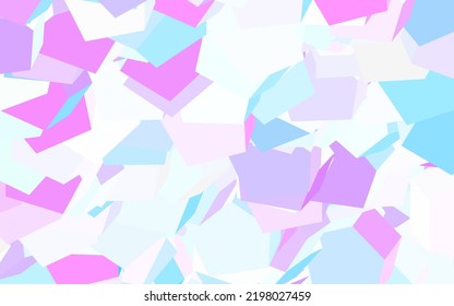 Púrpura claro, fondo vector rosado con hexágonos. Hexagones coloridos sobre fondo borroso. Patrón para las páginas de aterrizaje.
