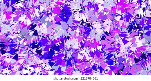 Light purple, pink vector background with polygonal forms. Simple design in abstract style with triangles, lines. Pattern for promotions.