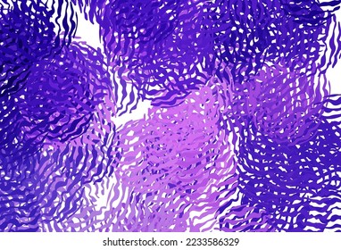 Light Purple, Pink vector background with wry lines. Brand new colorful illustration in curved style. New composition for your brand book.