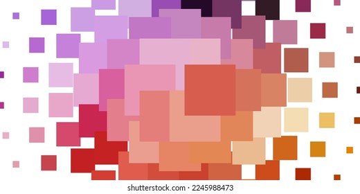 Púrpura claro, fondo vector rosado con rectángulos. Rectángulos con gradiente colorido sobre fondo abstracto. Patrón para sitios web, páginas de inicio.