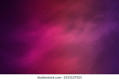 Púrpura claro, fondo vectorial rosado con estrellas de galaxia. Ilustración brillante con estrellas del cielo en plantilla abstracta. Mejor diseño para tu anuncio, afiche, banner.