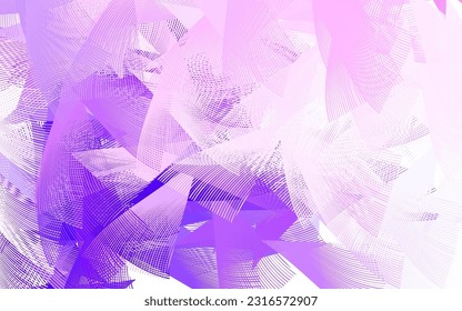 Púrpura claro, fondo vector rosado con estilo poligonal. Ilustración abstracta brillante con formas triangulares. Mejor diseño inteligente para su negocio.