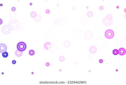 Light Purple, Pink vector background with spots. Blurred bubbles on abstract background with colorful gradient. Pattern for ads, leaflets.