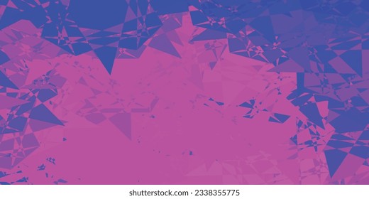 Púrpura claro, fondo vector rosado con triángulos. Magnífica ilustración abstracta con formas triangulares, formas. Una adición fácil a sus comerciales.