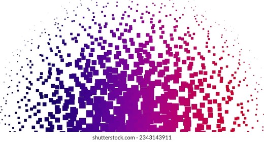 Púrpura claro, fondo vector rosado con rectángulos. Ilustración de gradiente abstracto con rectángulos coloridos. Plantilla para teléfonos móviles.