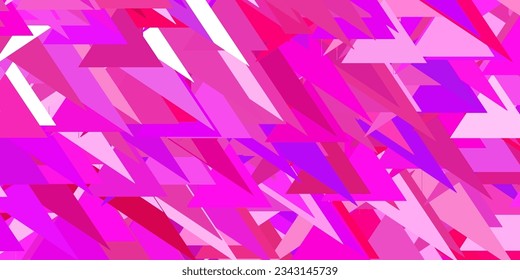 Light purple, pink vector background with polygonal forms. Simple design in abstract style with triangles, lines. Landing pages material.
