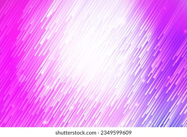 Light Purple, Pink vector background with straight lines. Shining colored illustration with sharp stripes. Smart design for your business advert.