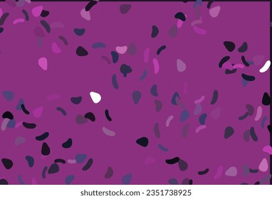 Hellviolett, rosafarbener Vektorhintergrund mit abstrakten Formen. Farbige chaotische Formen mit Farbverlauf im modernen Stil. Hintergrund für ein Handy.
