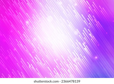 Light Purple, Pink vector background with stright stripes. Glitter abstract illustration with colorful sticks. Smart design for your business advert.
