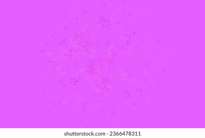 Light Purple, Pink vector background with forms of artificial intelligence. Colored AI structure with gradient lines and dots. Pattern for  poster, banner of technology.
