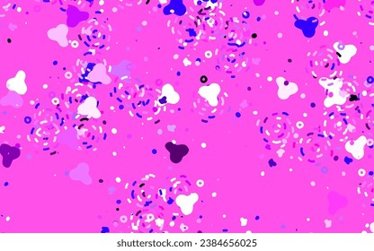 Light Purple, Pink vector background with abstract shapes. Modern abstract illustration with colorful random forms. Modern design for your business card.