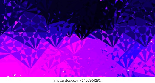 Púrpura claro, fondo vector rosado con formas poligonales. Ilustración abstracta inteligente con formas triangulares de estilo moderno. Material de las páginas de aterrizaje.