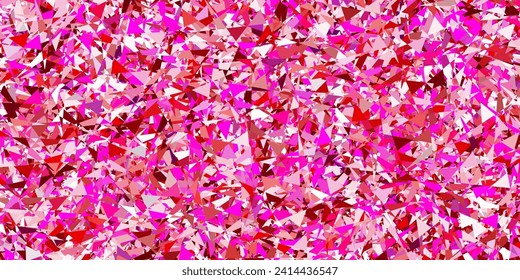 Light purple, pink vector background with polygonal forms. Illustration with abstract colorful triangle shapes. Pattern for promotions.