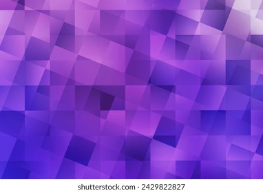Púrpura claro, fondo de vector rosa en estilo poligonal. Hermosa ilustración con rectángulos y cuadrados. Patrón para anuncios comerciales, folletos, folletos