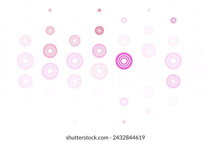 Light Purple, Pink vector background with bubbles. Illustration with set of shining colorful abstract circles. Pattern for beautiful websites.