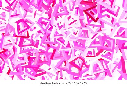 Light Purple, Pink vector background with abstract shapes. Colorful chaotic forms with gradient in modern style. Elegant design for wallpapers.