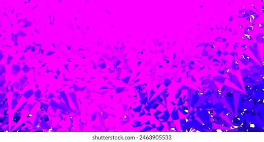 Light purple, pink vector background with triangles. Magnificent abstract illustration with triangular shapes  forms. Landing pages material.