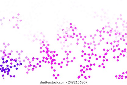 Light Purple, Pink vector background with forms of artificial intelligence. Shining colorful illustration with real structure of AI. Smart design for promotion of bid data.