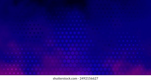 Púrpura claro, fondo de Vector rosa con burbujas. Ilustración con conjunto de esferas abstractas de colores brillantes. Diseña para tus anuncios.